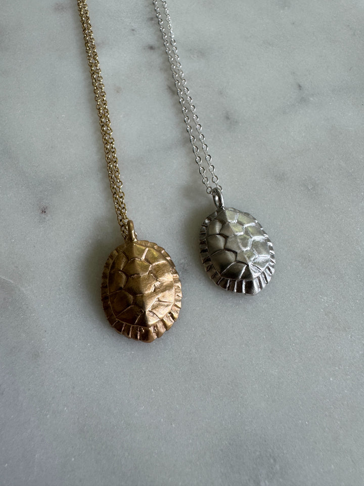 Turtle Necklace in Bronze and Sterling Silver | MIMOSA Handcrafted