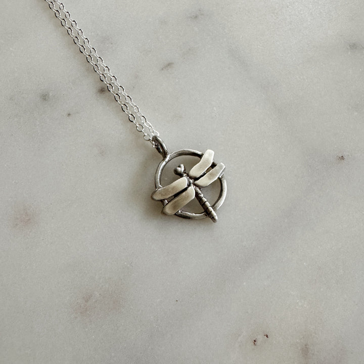 MIMOSA Handcrafted's Dragonfly Pendant in Sterling Silver