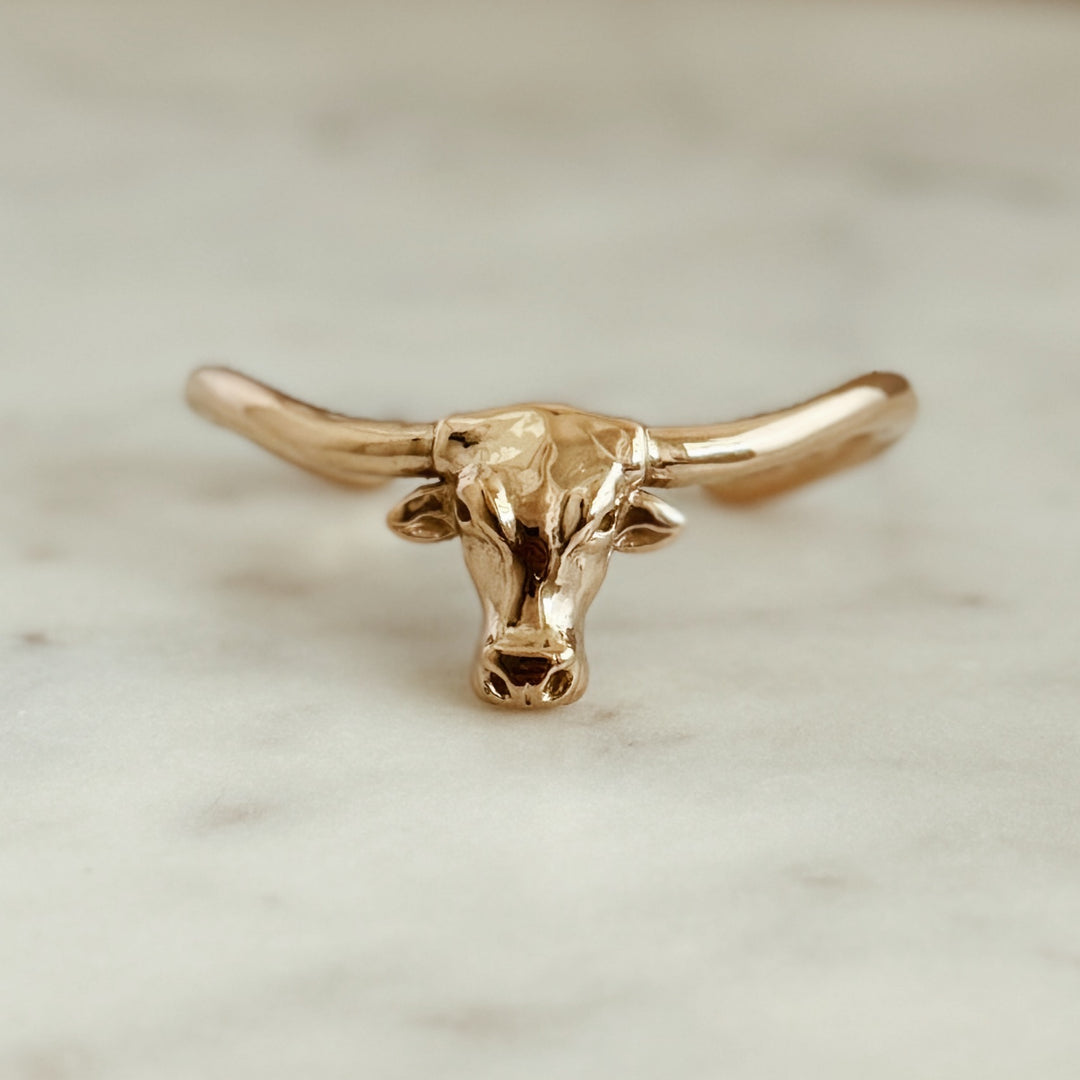 The MIMOSA Handcrafted Longhorn Cuff in Bronze