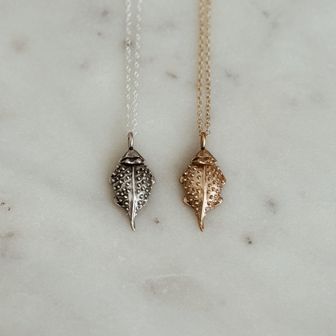 The MIMOSA Handcrafted Horned Toad Pendants in Sterling Silver and Bronze