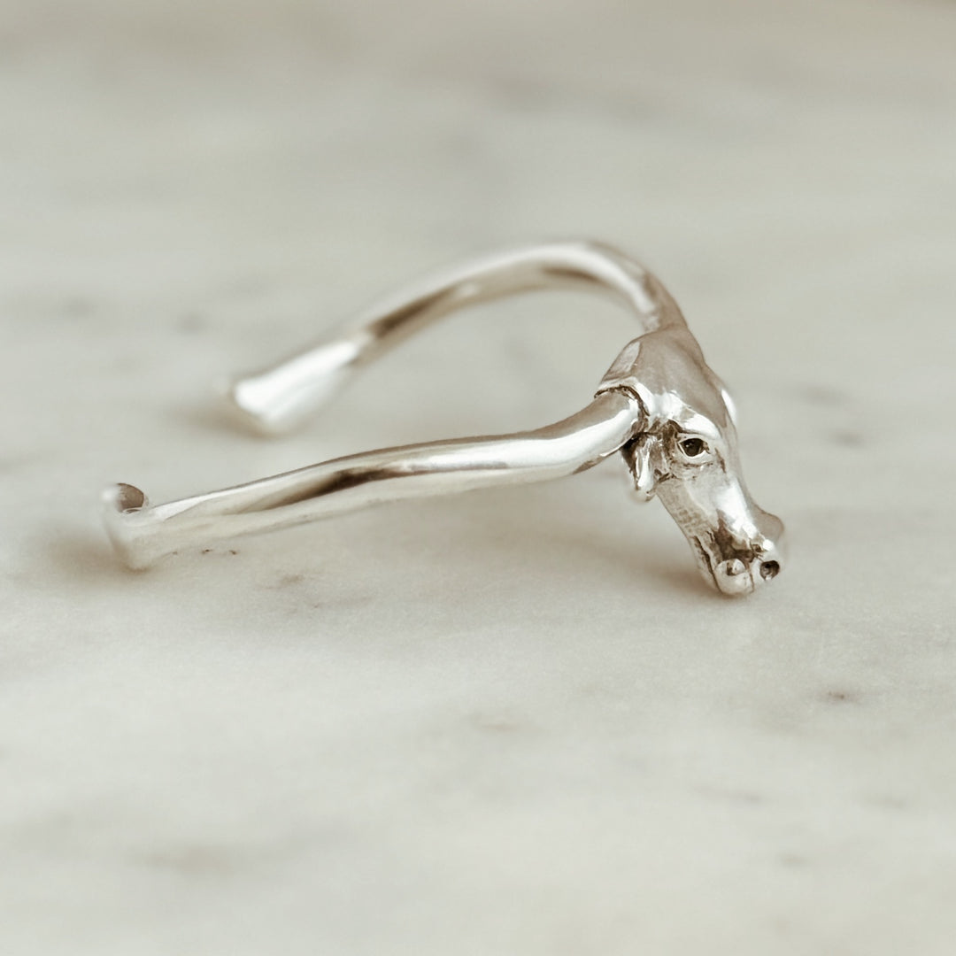 The MIMOSA Handcrafted Longhorn Cuff in Sterling Silver