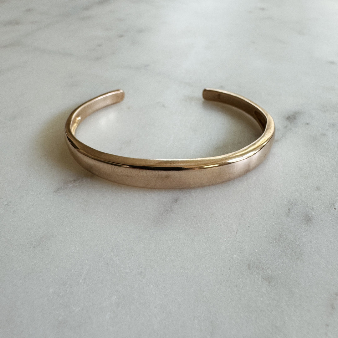 MIMOSA Handcrafted Thin Dome Bracelet in Bronze