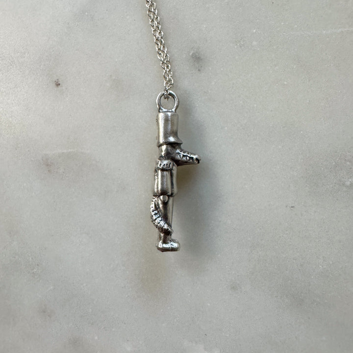 nutcracker necklace in sterling silver