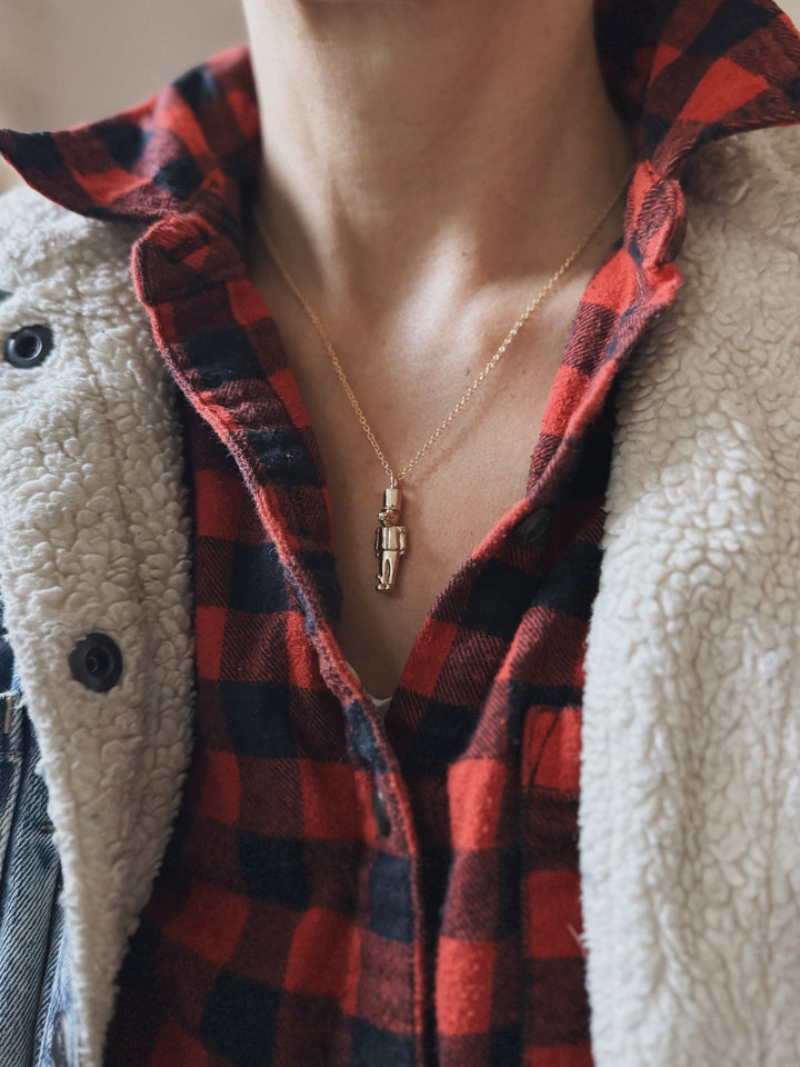 nutcracker necklace in bronze