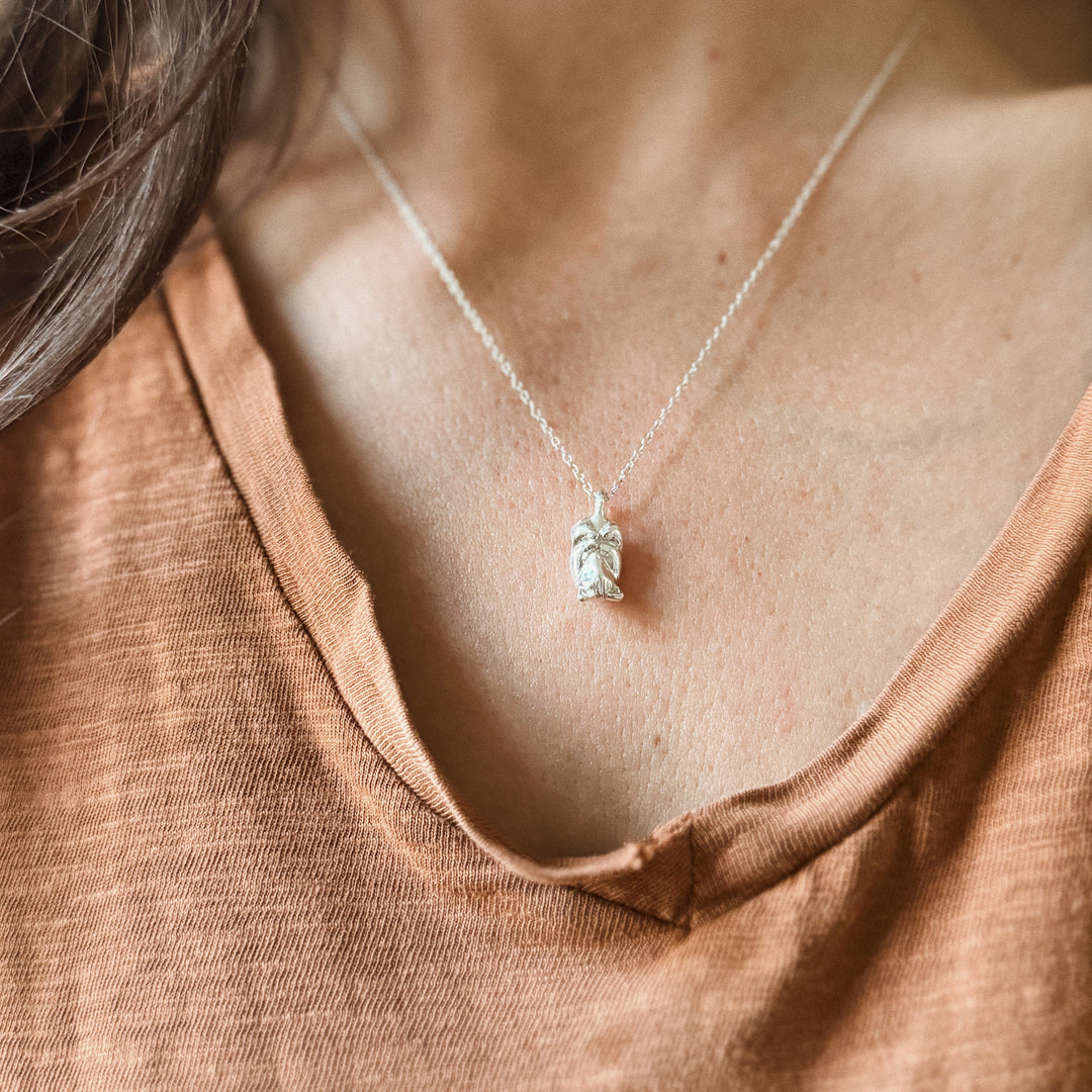 Opossum necklace in sterling silver 