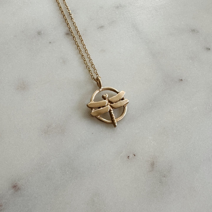 MIMOSA Handcrafted's Dragonfly Pendant in Bronze