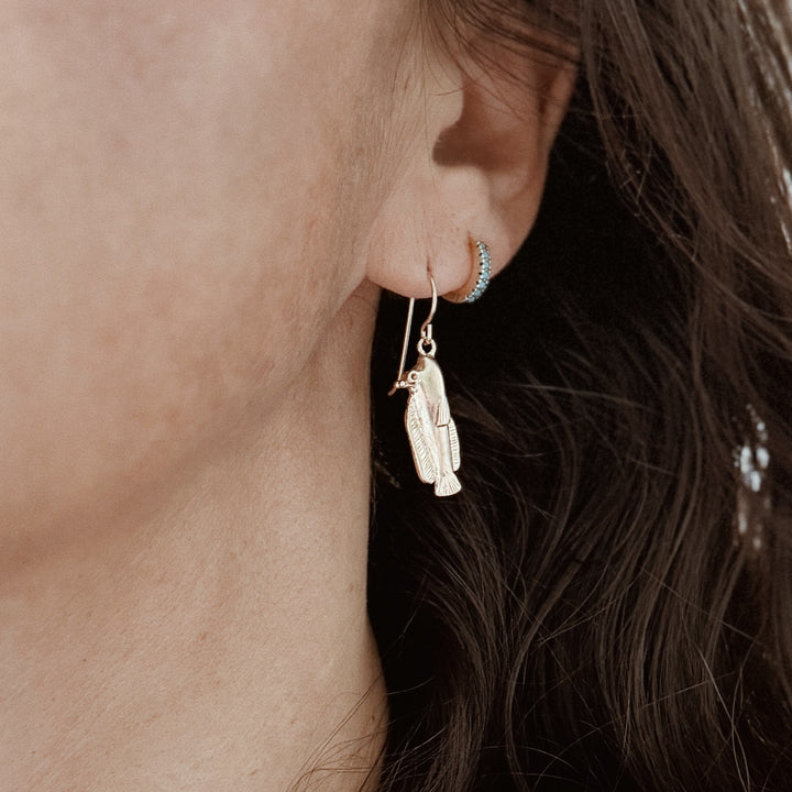 MIMOSA Handcrafted Blenny Fish Earrings in Bronze