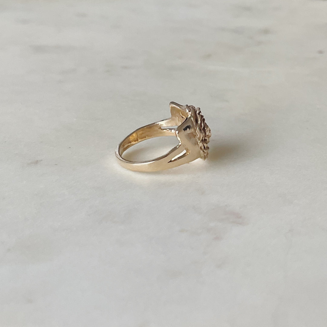 Gold Camellia Flower Ring | MIMOSA Handcrafted