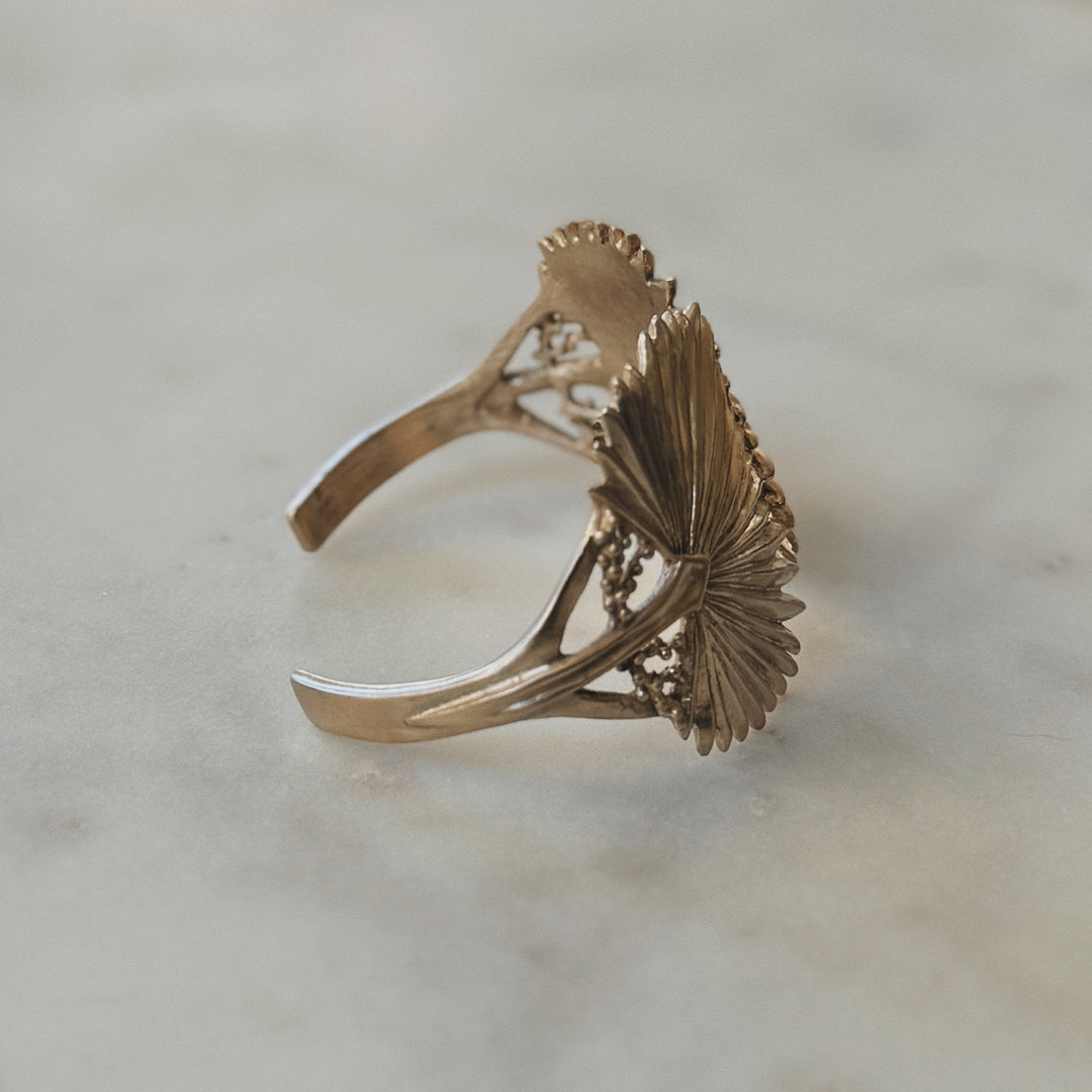 Palmetto Leaf Bracelet in bronze