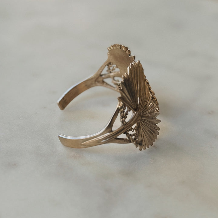 Palmetto Leaf Bracelet in bronze