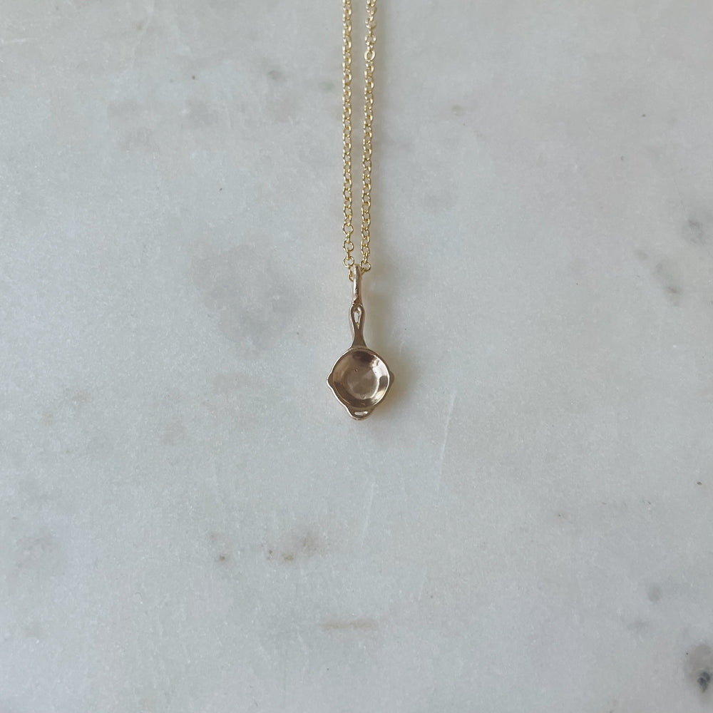 Gold Skillet Pendant | MIMOSA Handcrafted 