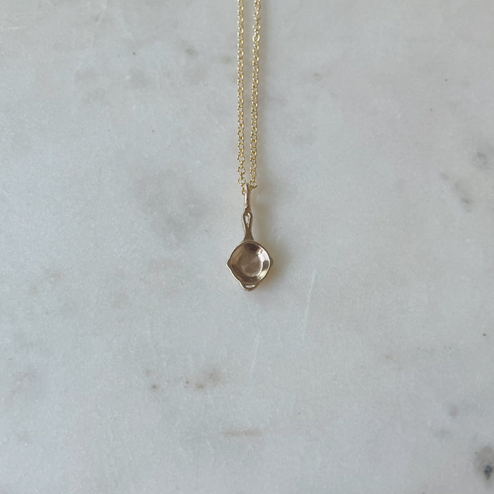 Gold Skillet Pendant | MIMOSA Handcrafted 