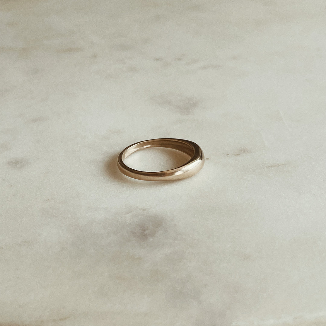 Dainty Dome Ring in 14K Gold