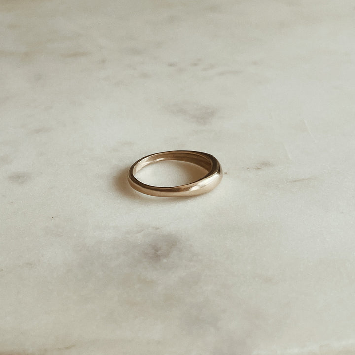 Dainty Dome Ring in 14K Gold