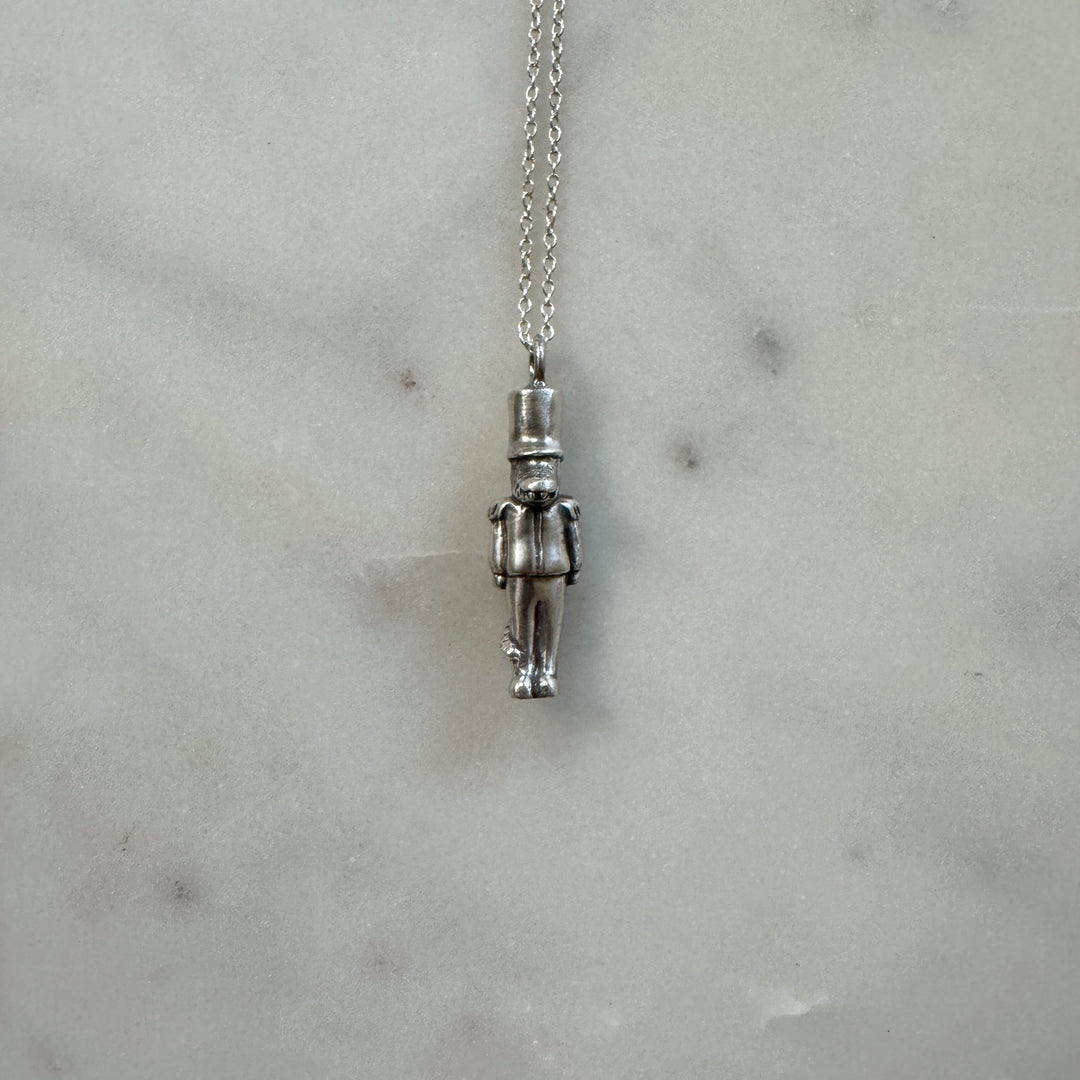 nutcracker necklace in sterling silver