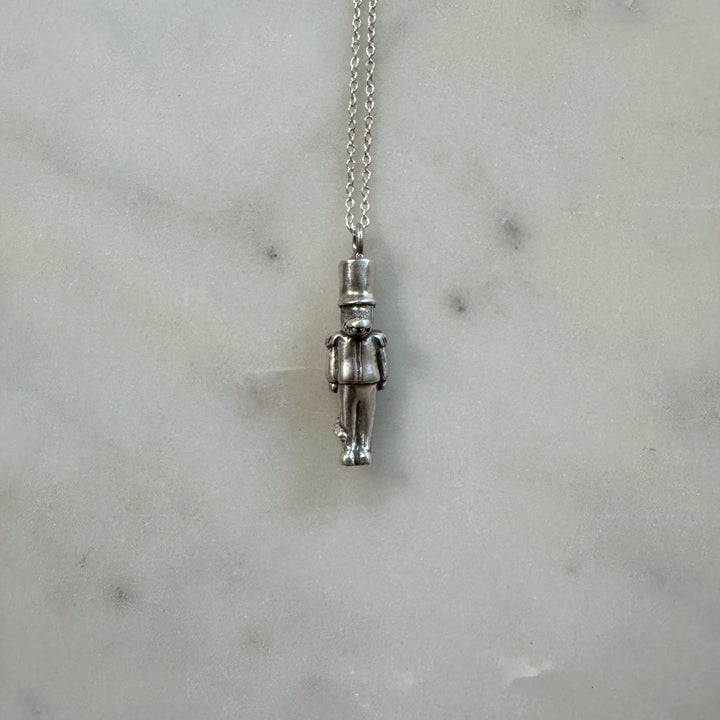 nutcracker necklace in sterling silver