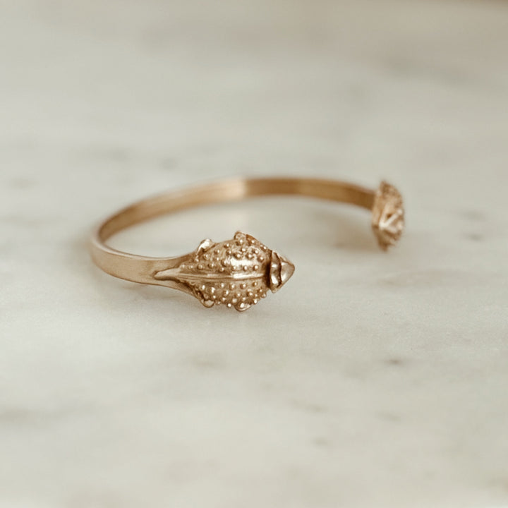 The MIMOSA Handcrafted Horned Toad Bracelet in Bronze