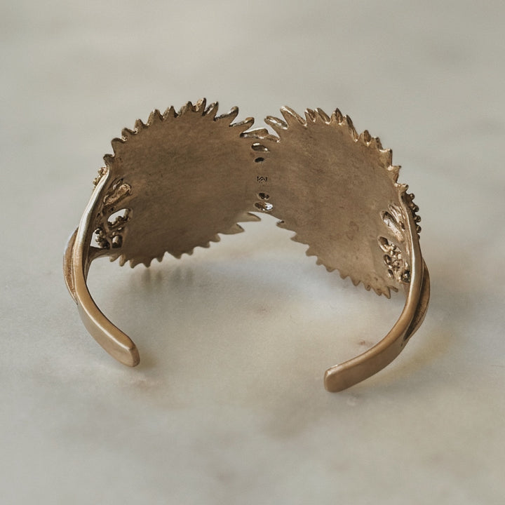 Palmetto Leaf Bracelet in bronze