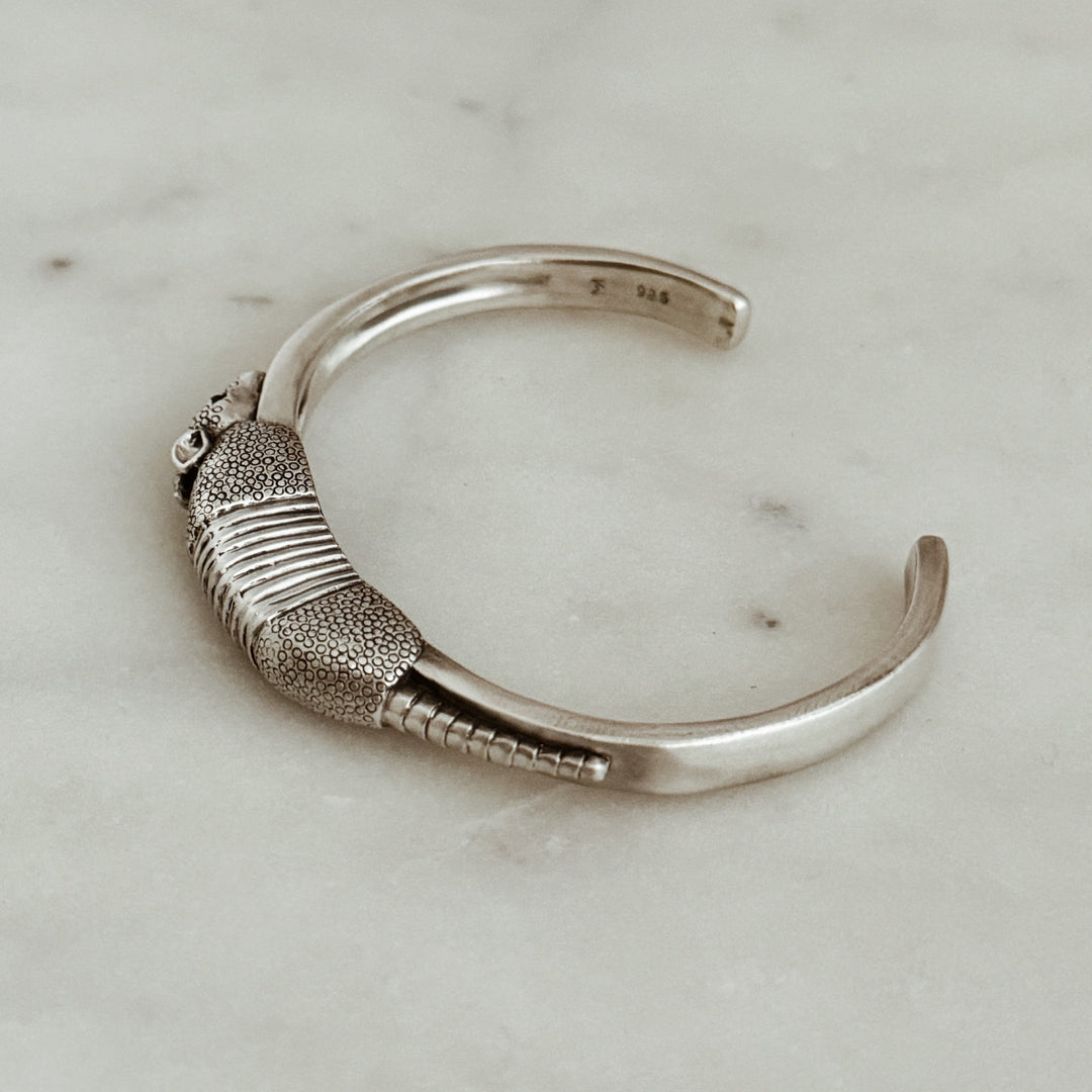 The MIMOSA Handcrafted Armadillo Bracelet in Sterling Silver