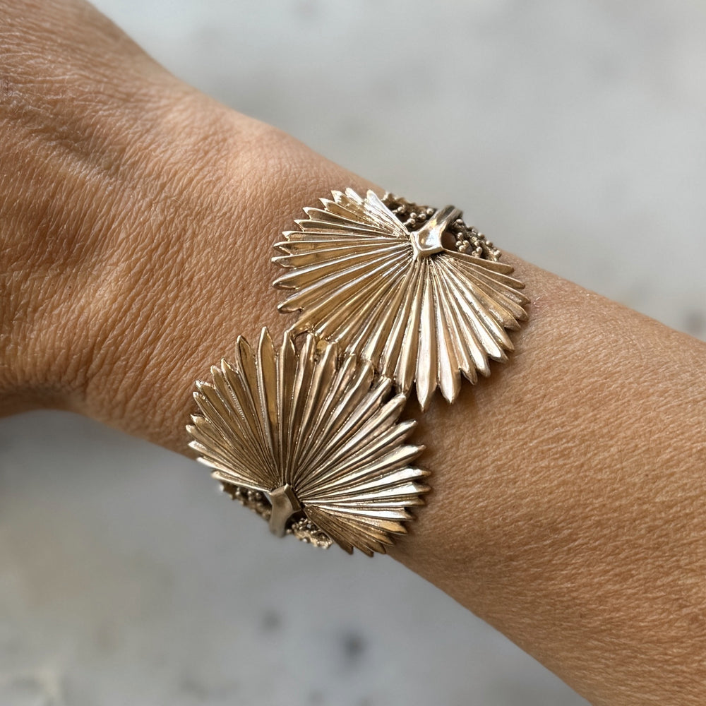Palmetto Leaf Bracelet in bronze