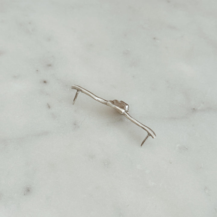 The MIMOSA Handcrafted Longhorn Pin in Sterling Silver