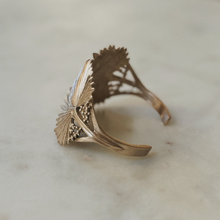 Palmetto Leaf Bracelet in bronze