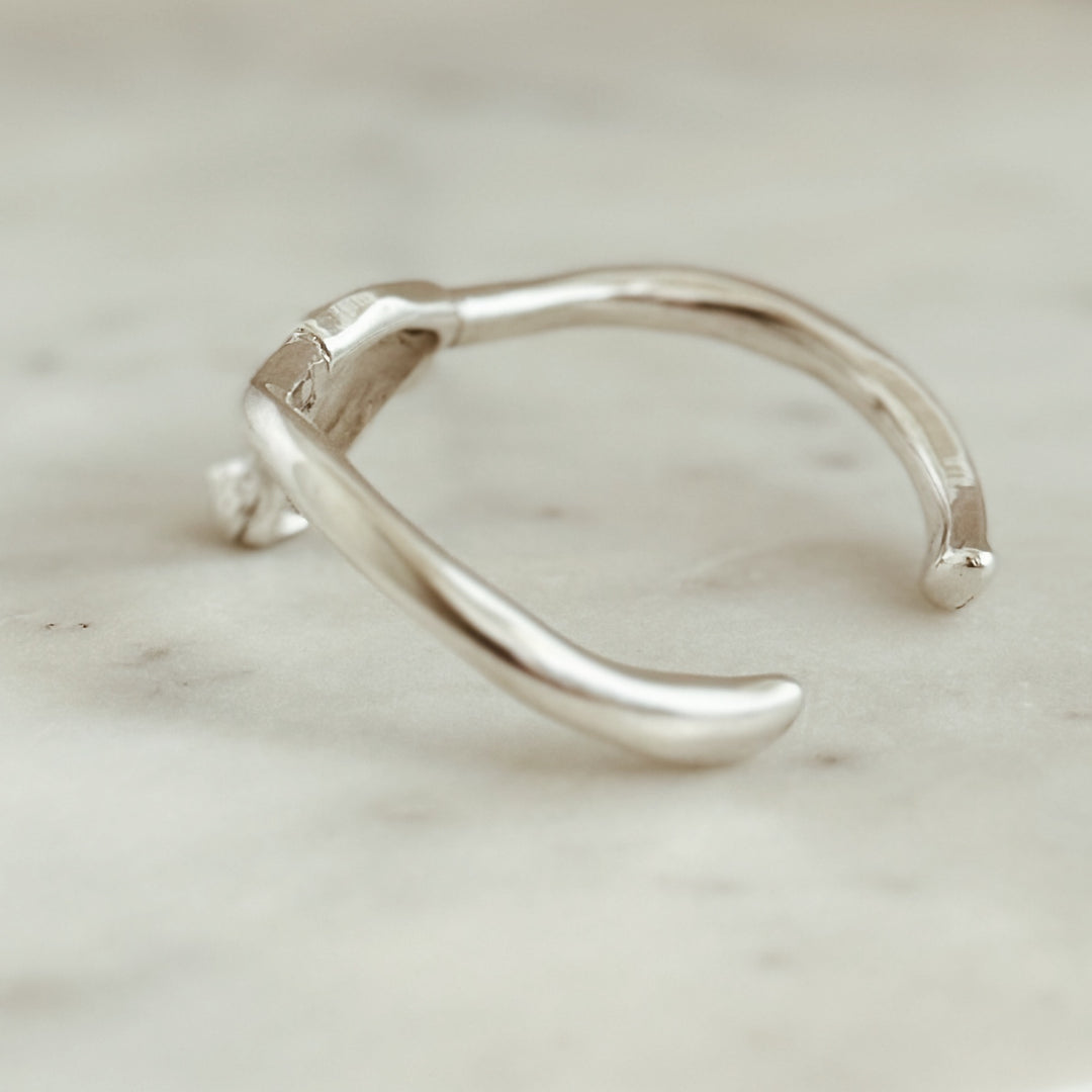 The MIMOSA Handcrafted Longhorn Cuff in Sterling Silver