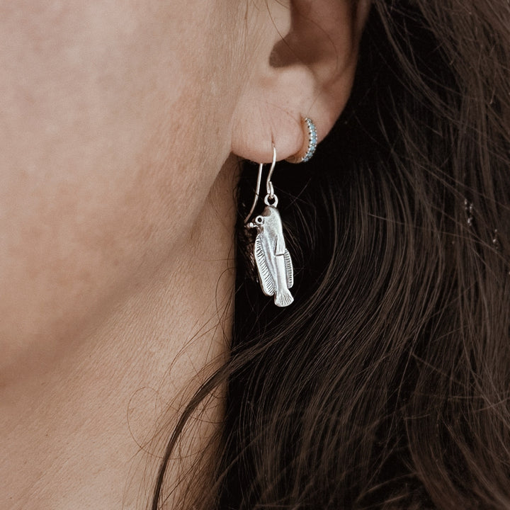 MIMOSA Handcrafted Blenny Fish Earrings in Sterling Silver