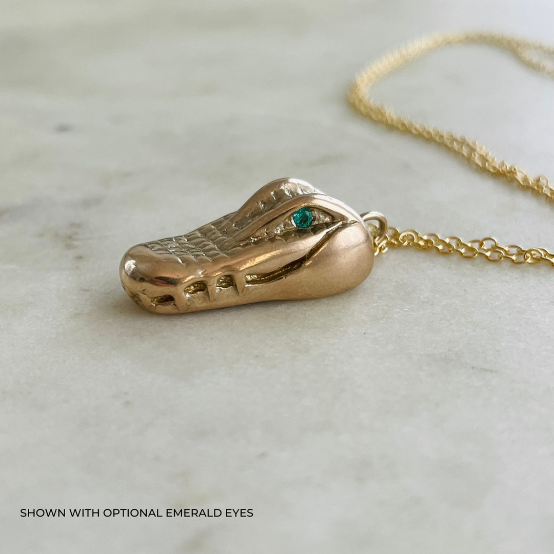 Alligator Head Necklace | Mimosa Handcrafted Bronze