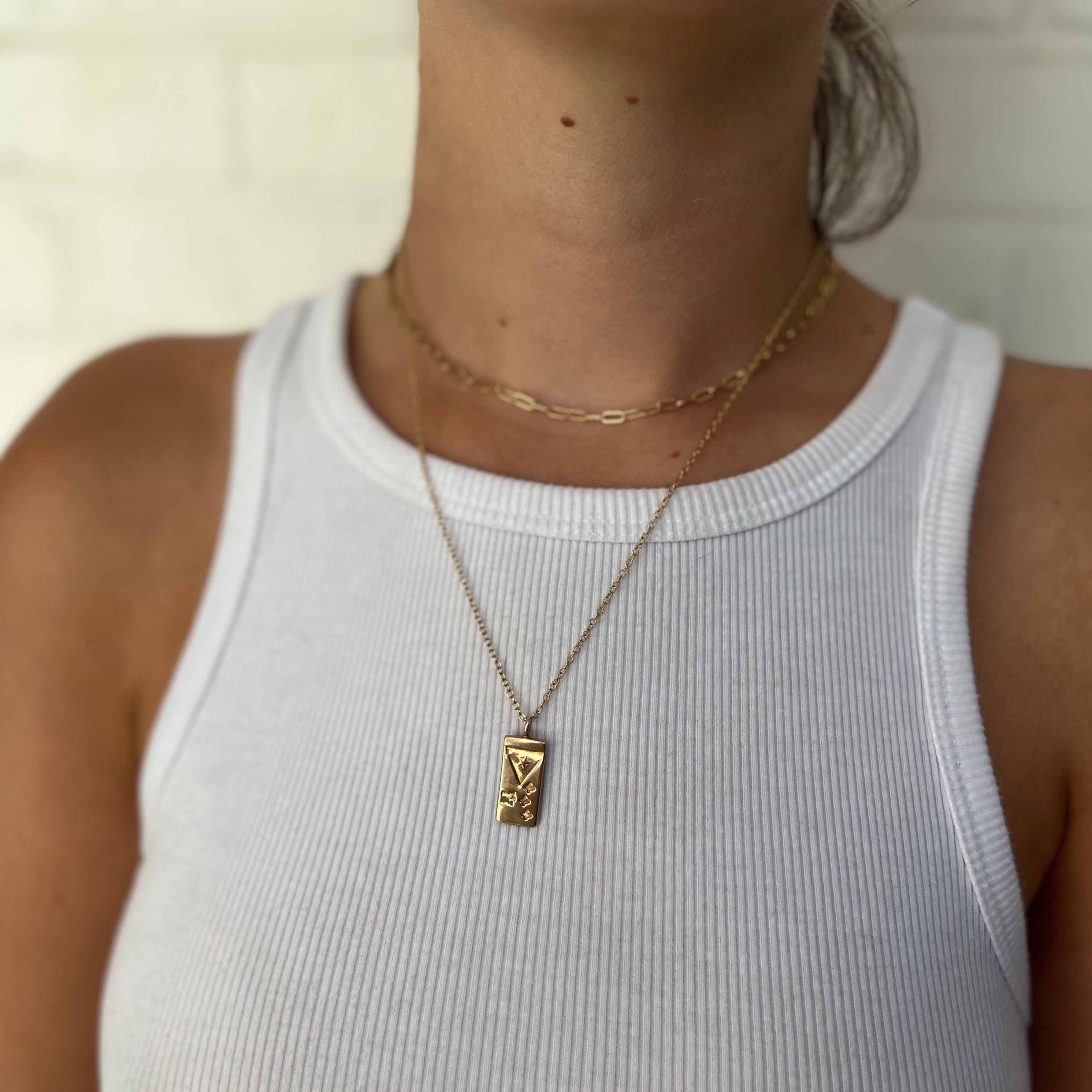 Acadian Flag Pendant | MIMOSA Handcrafted