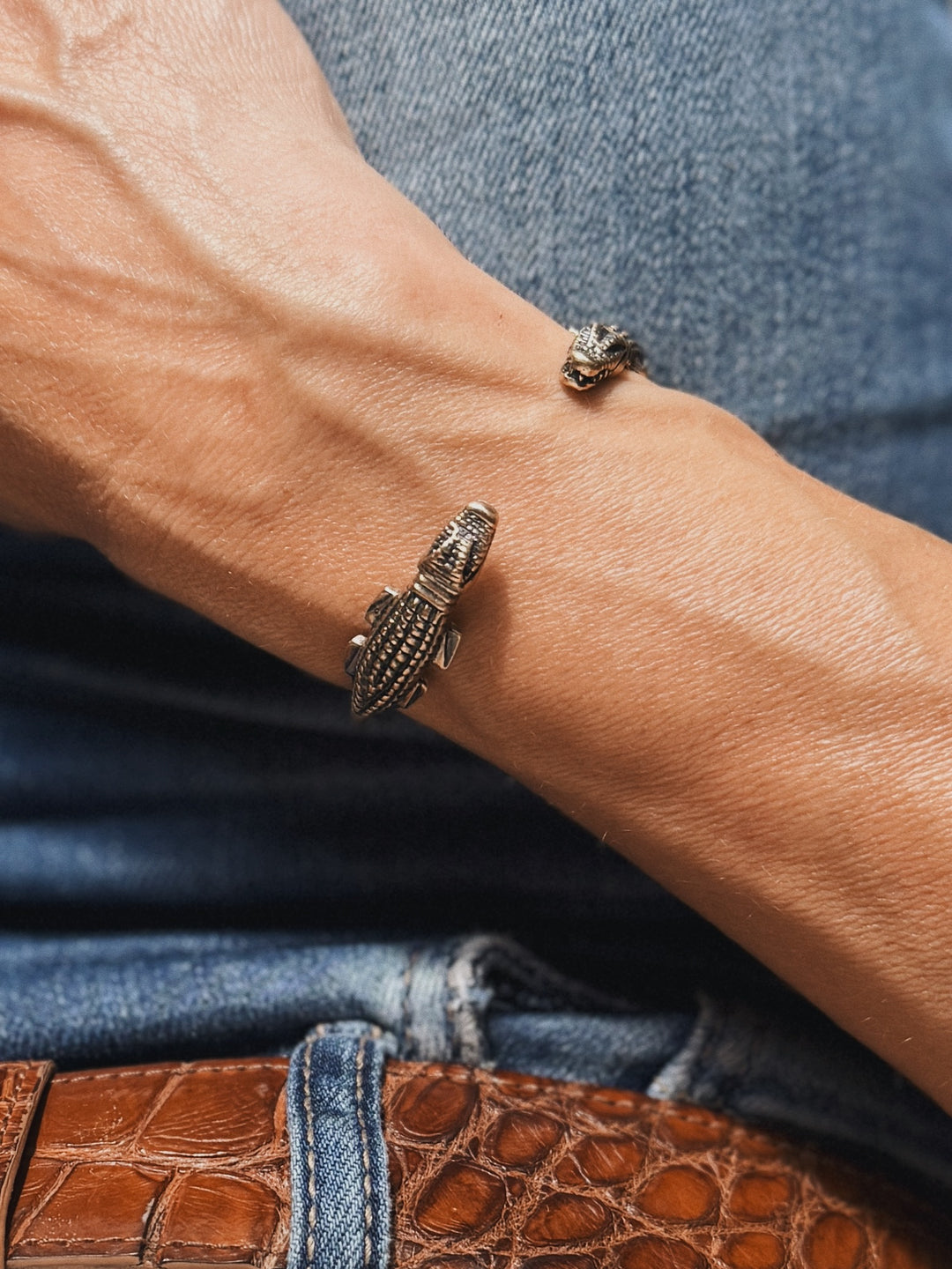 MIMOSA Handcrafted Louisiana Alligator Bracelet