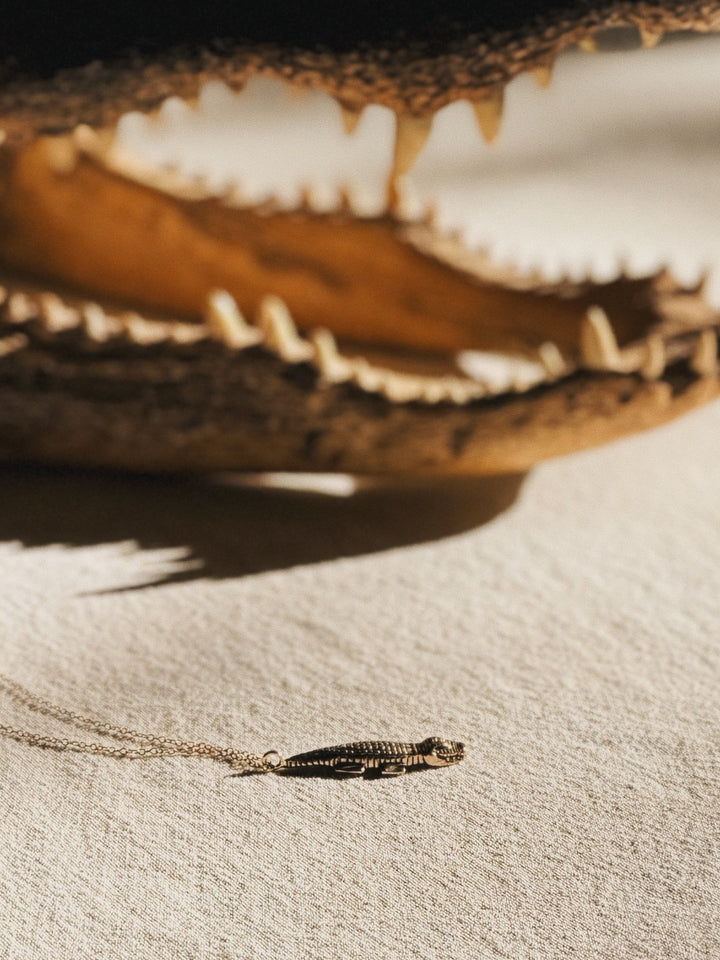 MIMOSA Handcrafted Louisiana Alligator Necklace