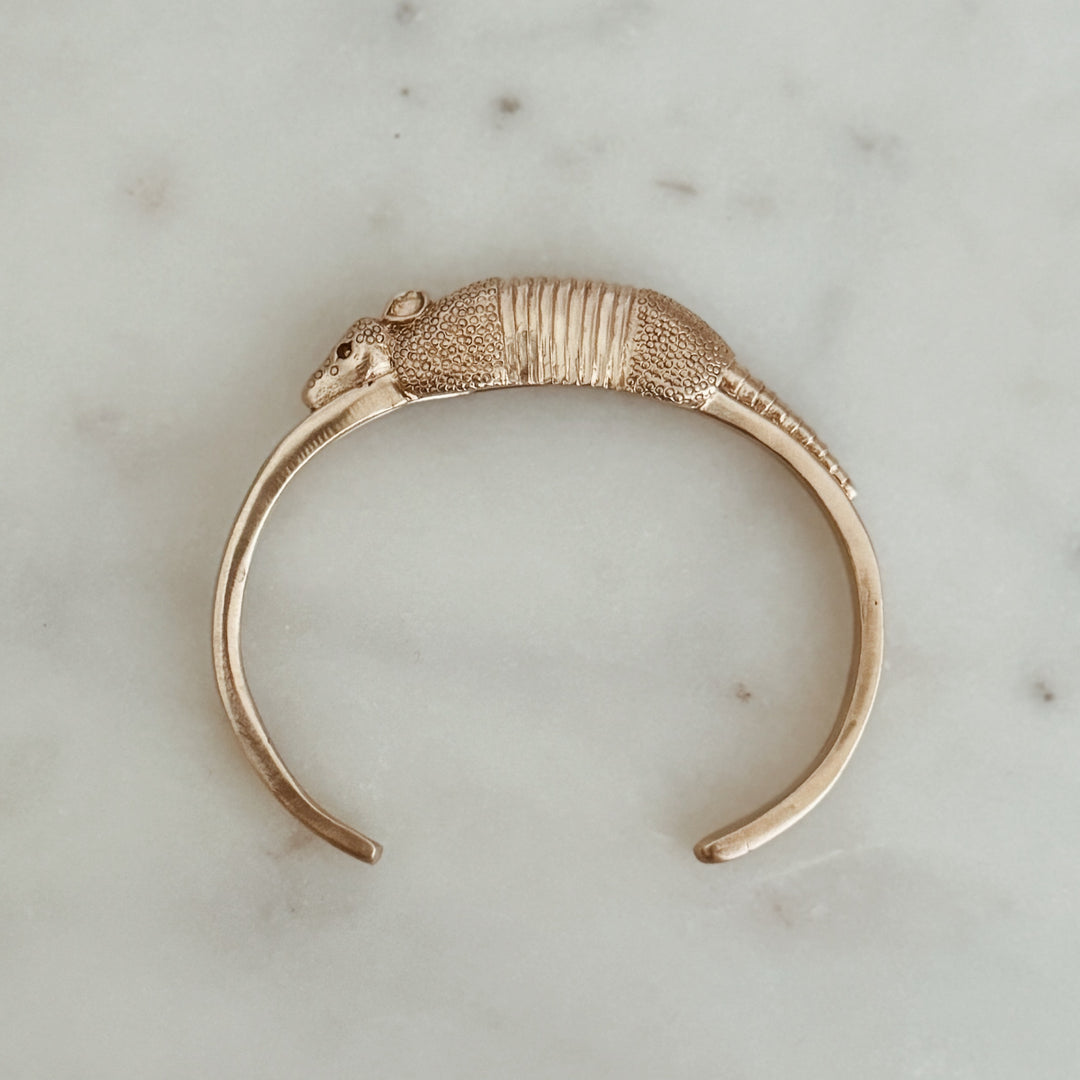 The MIMOSA Handcrafted Armadillo Bracelet in Bronze