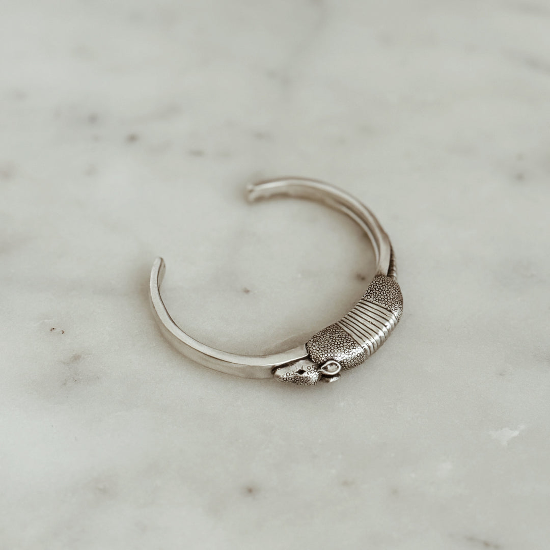 The MIMOSA Handcrafted Armadillo Bracelet in Sterling Silver