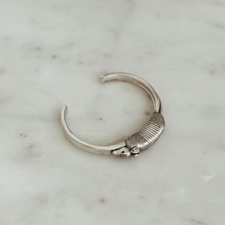 The MIMOSA Handcrafted Armadillo Bracelet in Sterling Silver