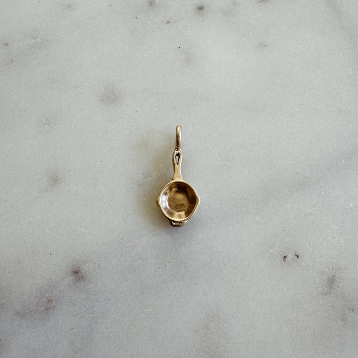 Cast Iron Skillet Pendant in Bronze | MIMOSA Handcrafted 