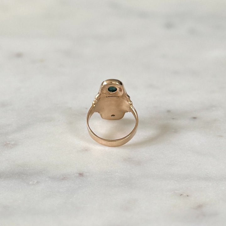 Bronze Louisiana Wild Ring with Turquoise from MIMOSA Handcrafted