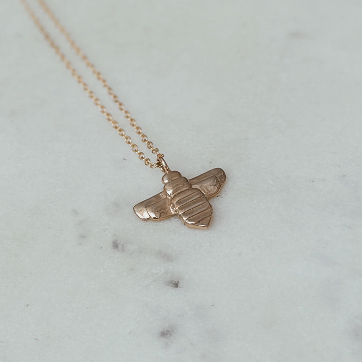 Bronze Bee Necklace