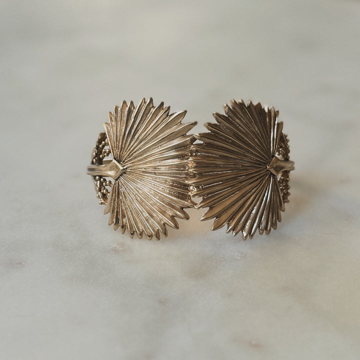 Palmetto Leaf Bracelet in bronze