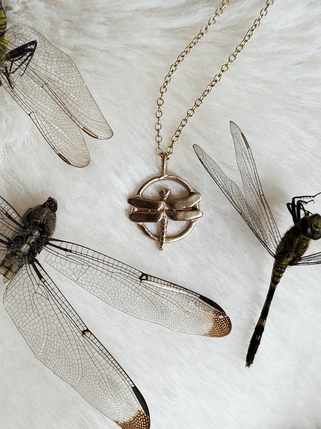 MIMOSA Handcrafted's Dragonfly Pendant in Bronze