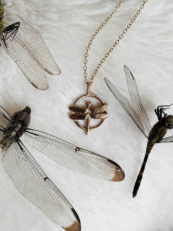 MIMOSA Handcrafted's Dragonfly Pendant in Bronze