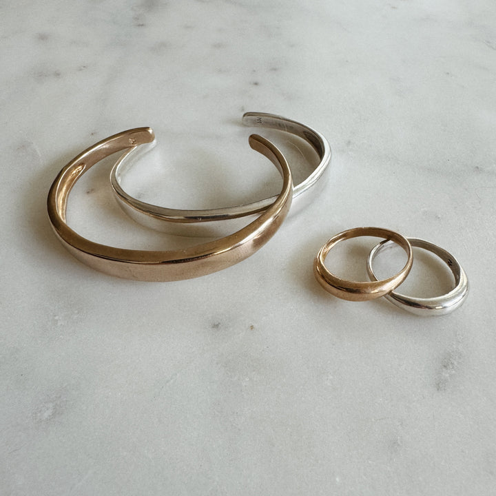 The Petite Amanda Domed Ring and Domed Bracelet