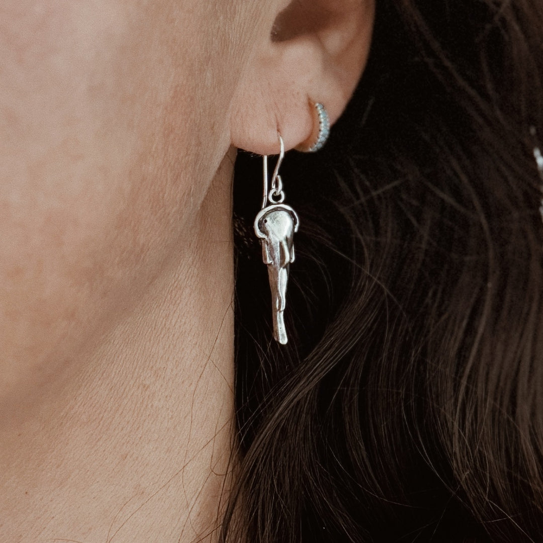 MIMOSA Handcrafted Catfish Earrings in Sterling Silver