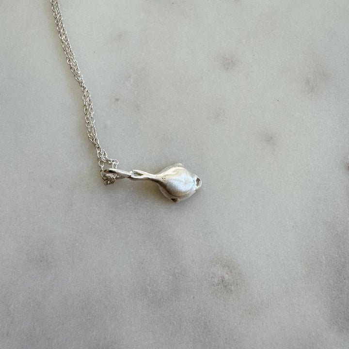 Cast Iron Skillet Pendant in Sterling Silver | MIMOSA Handcrafted 