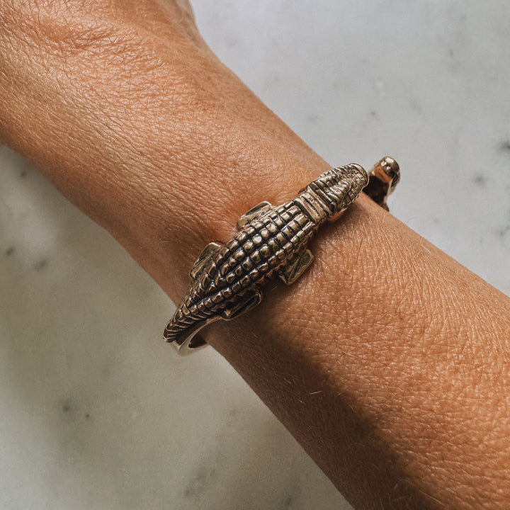 MIMOSA Handcrafted Bronze Alligator Bracelet