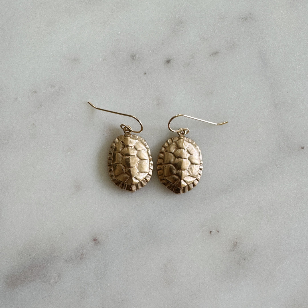 Turtle Earrings in Bronze | MIMOSA Handcrafted