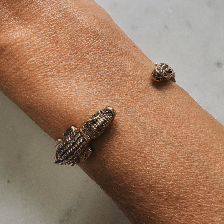 MIMOSA Handcrafted Bronze Alligator Bracelet