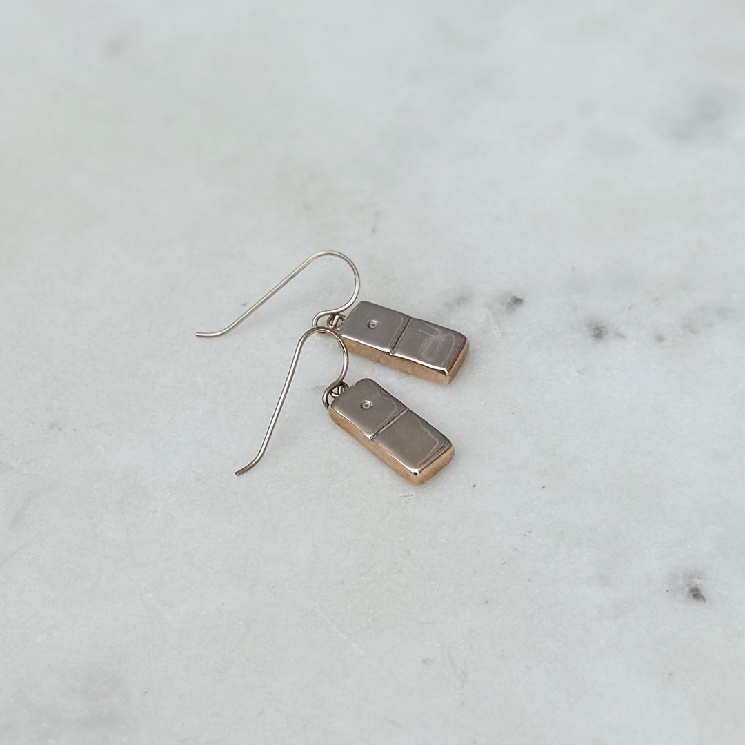 Bronze Domino Earrings