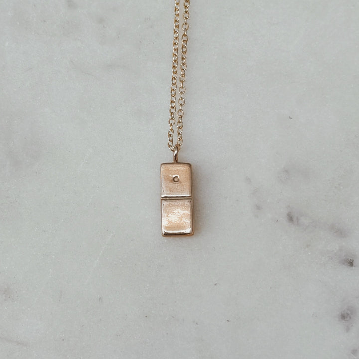 MIMOSA Handcrafted Bronze Domino Pendant