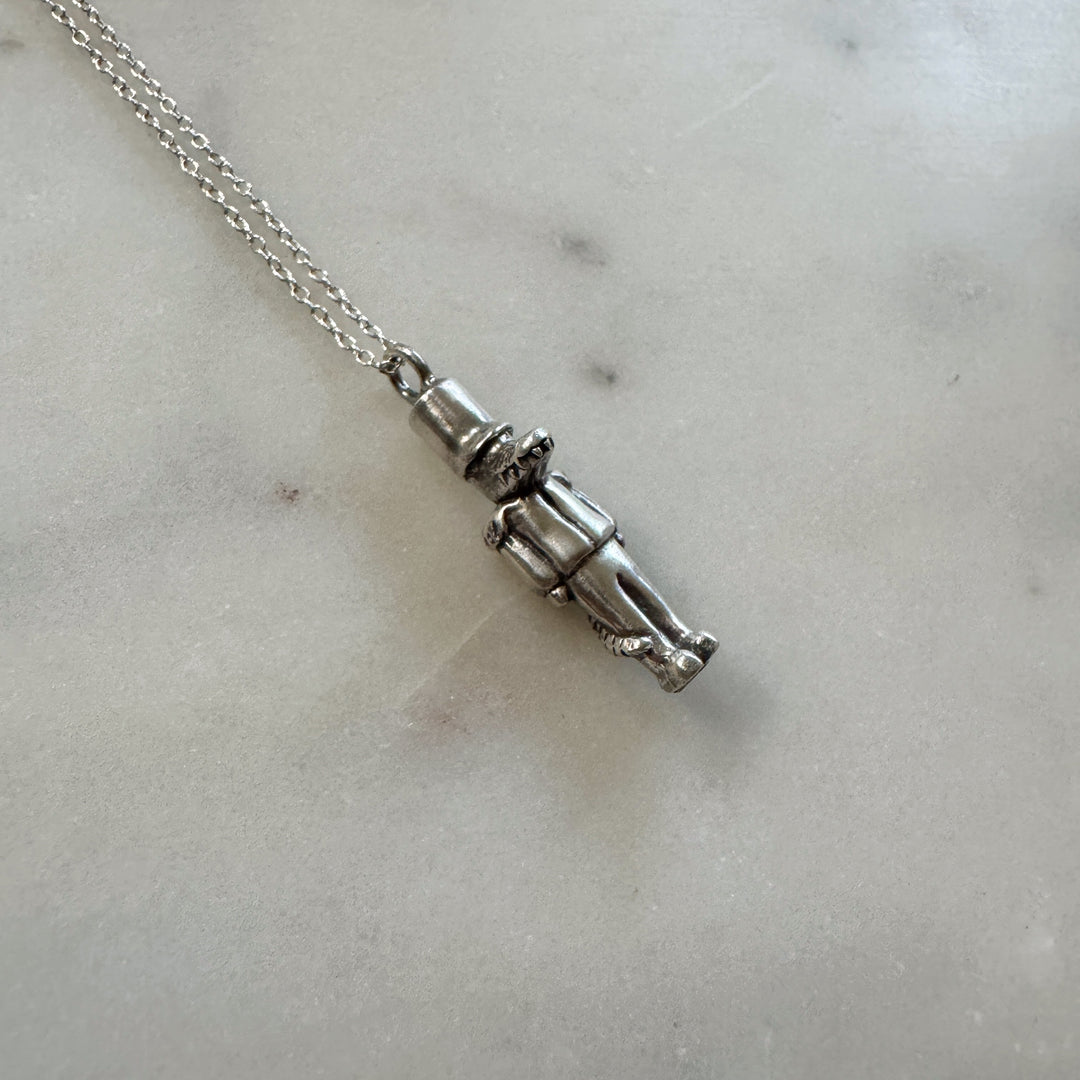 nutcracker necklace in sterling silver